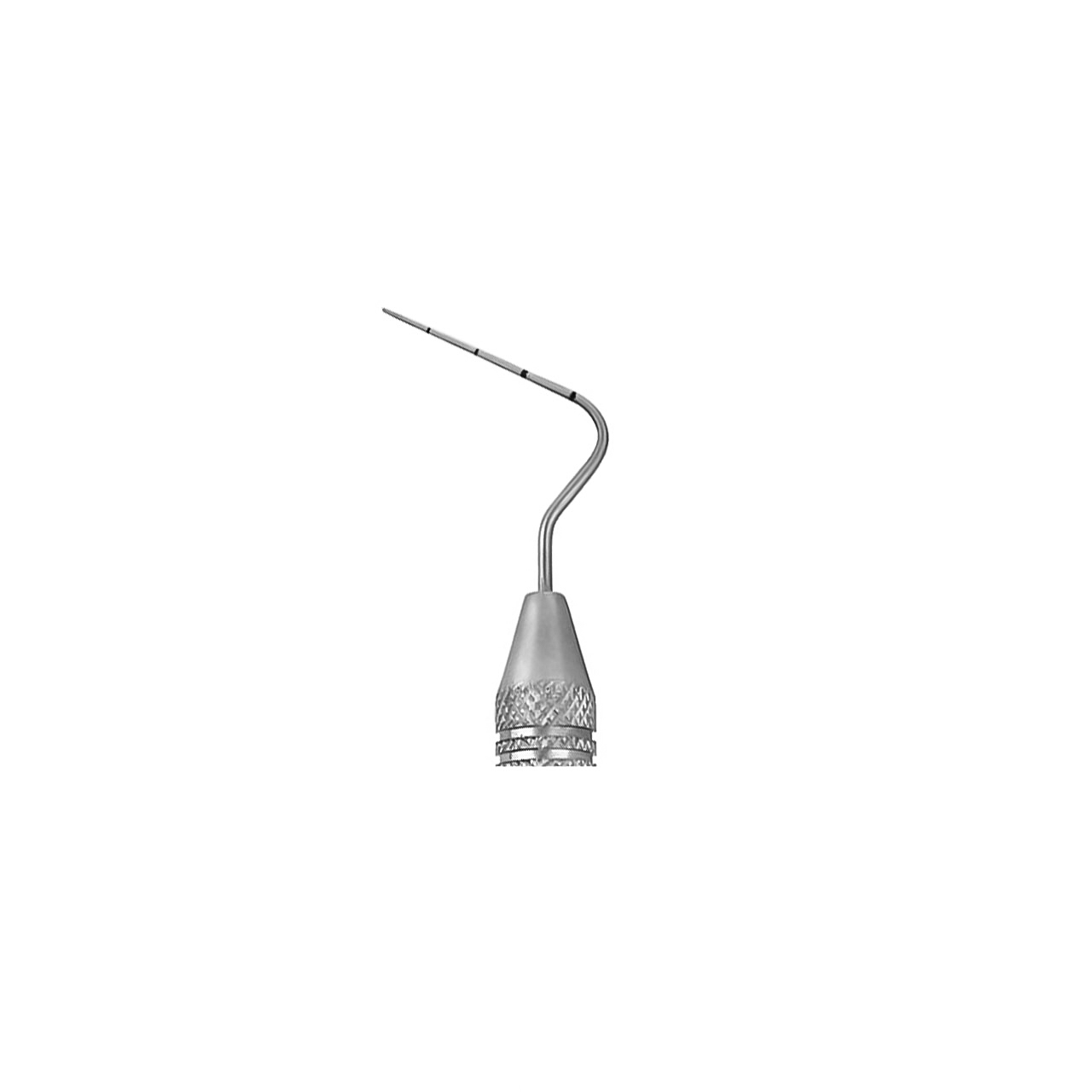 a close up of a dental probe on a white background
