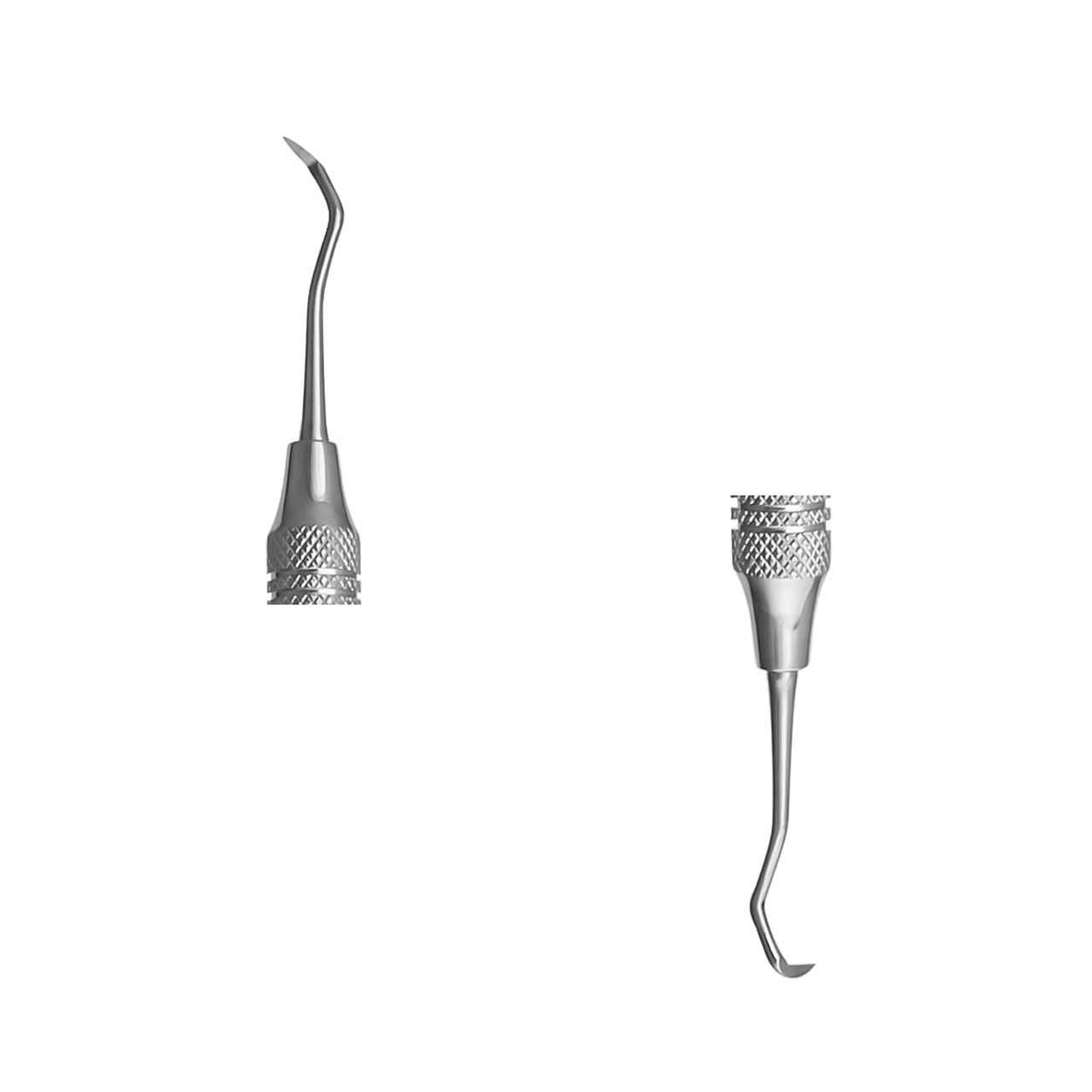 a pair of Jacquette Scaler tips for dental cleaning.