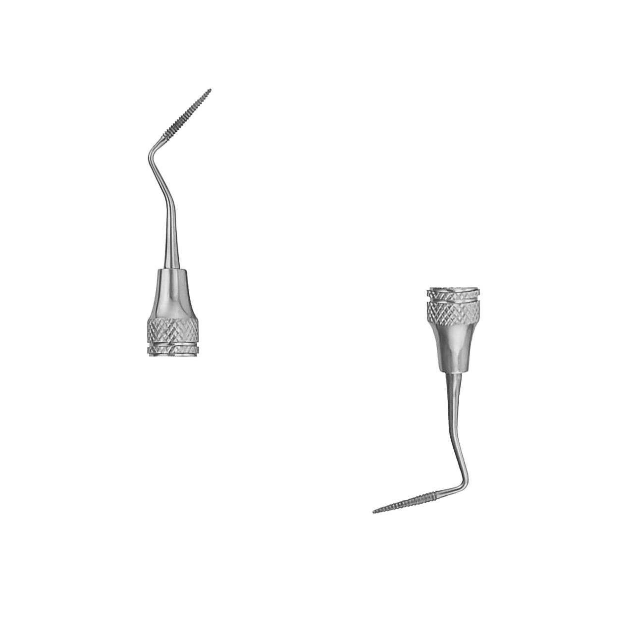 a pair of dental instruments on a white background