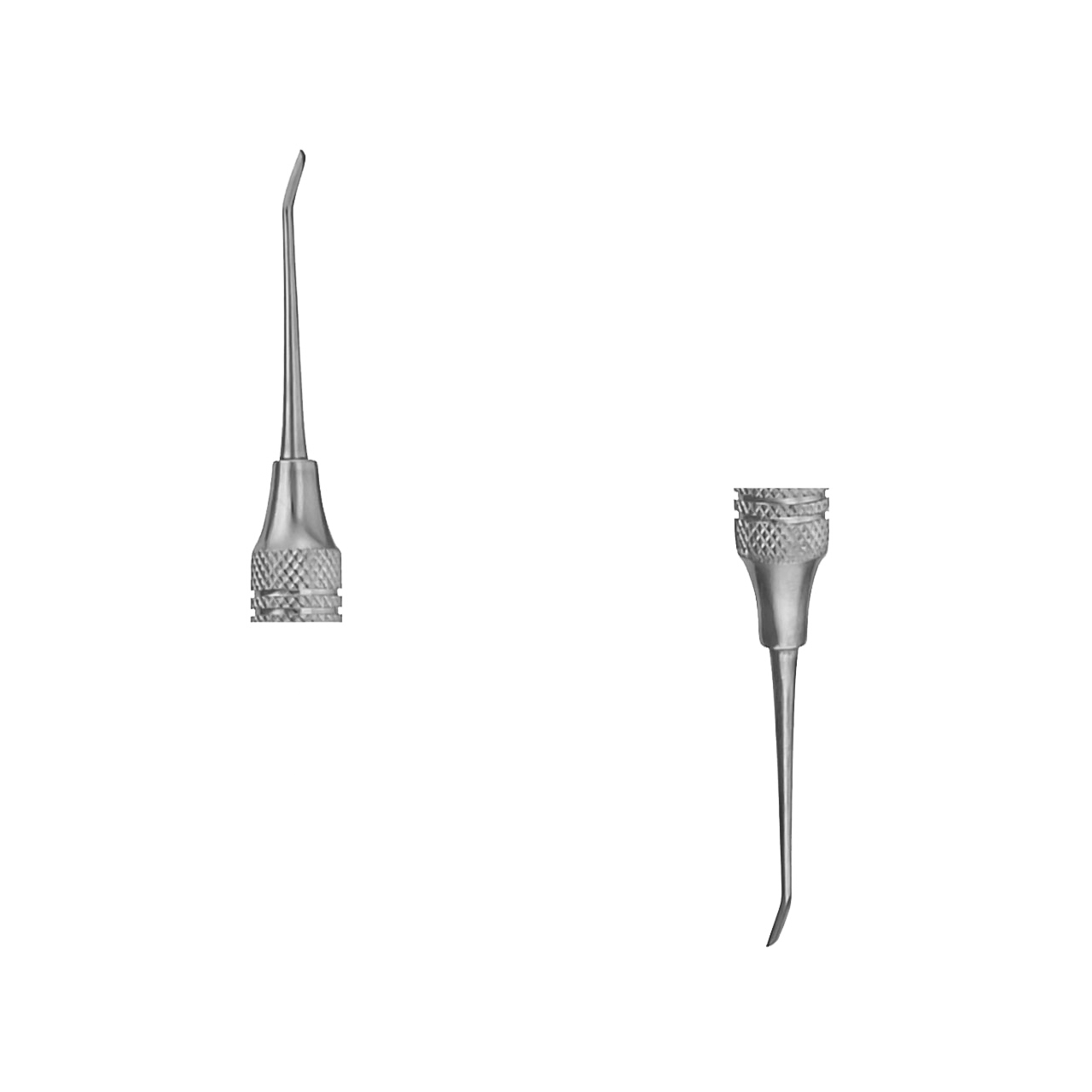 a pair of dental instruments on a white background .