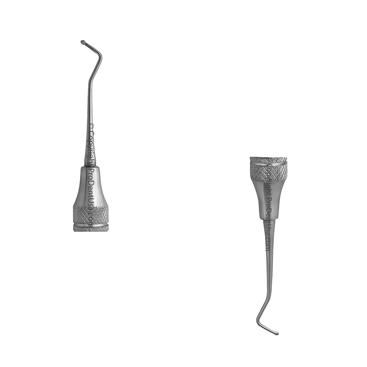 a pair of dental instruments on a white background