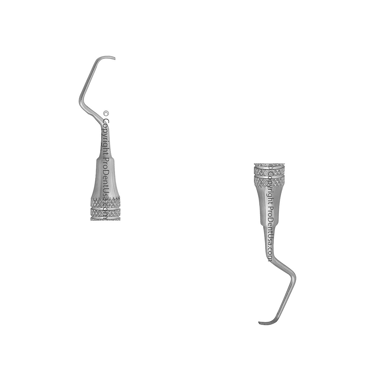 a 9/10 Gracey Curette 37 surgical instrument, featuring an angled, sharp tip.