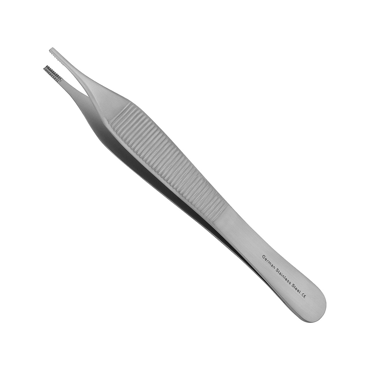 a pair of stainless steel brown tissue forceps
