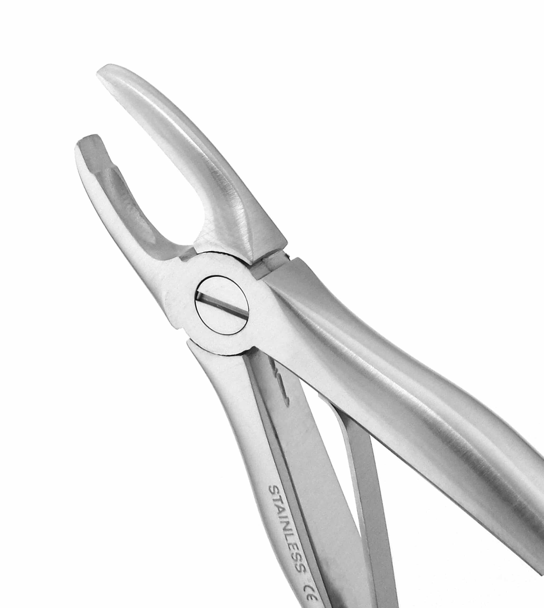 a close up of a pair of dental pliers on a white background