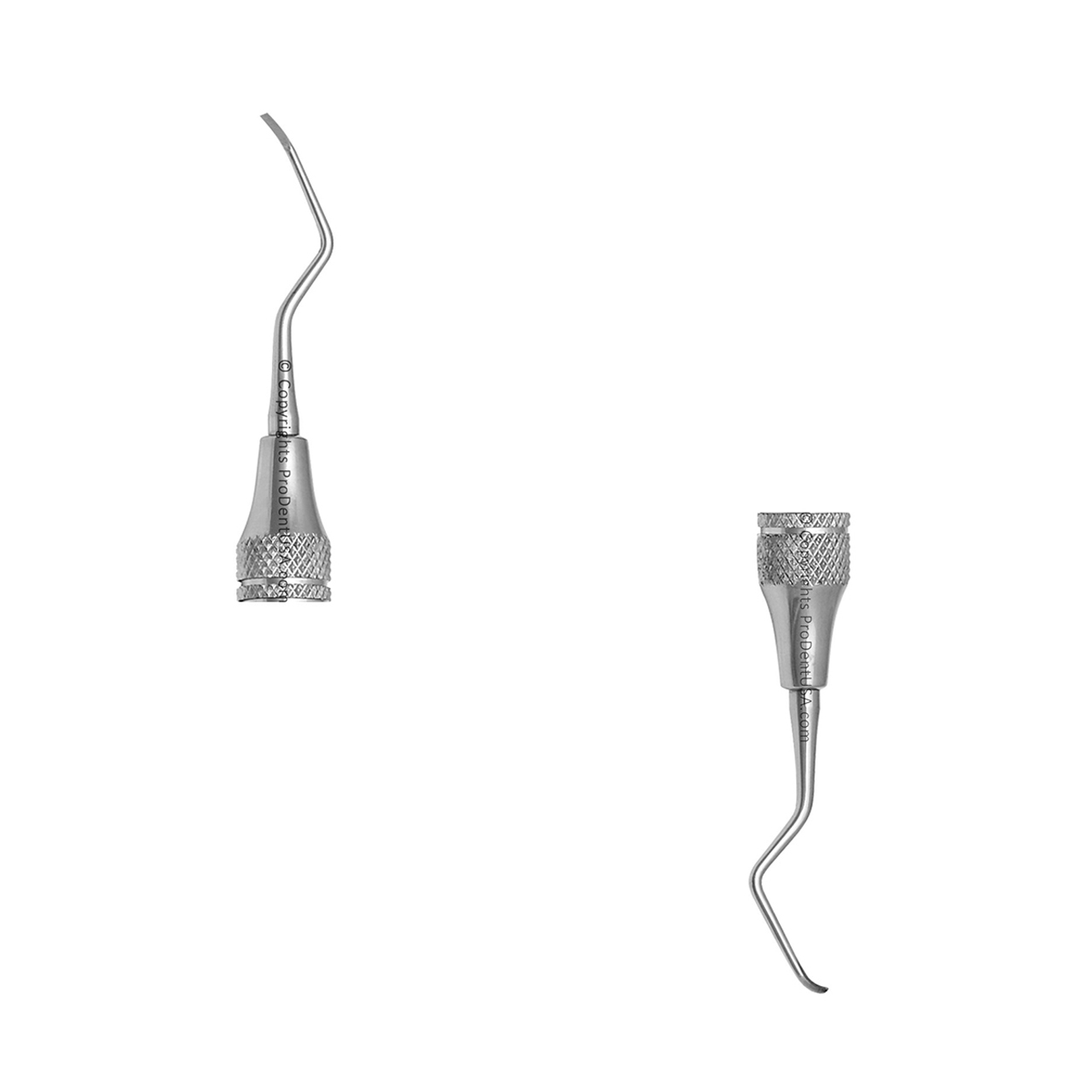 a pair of dental instruments on a white background