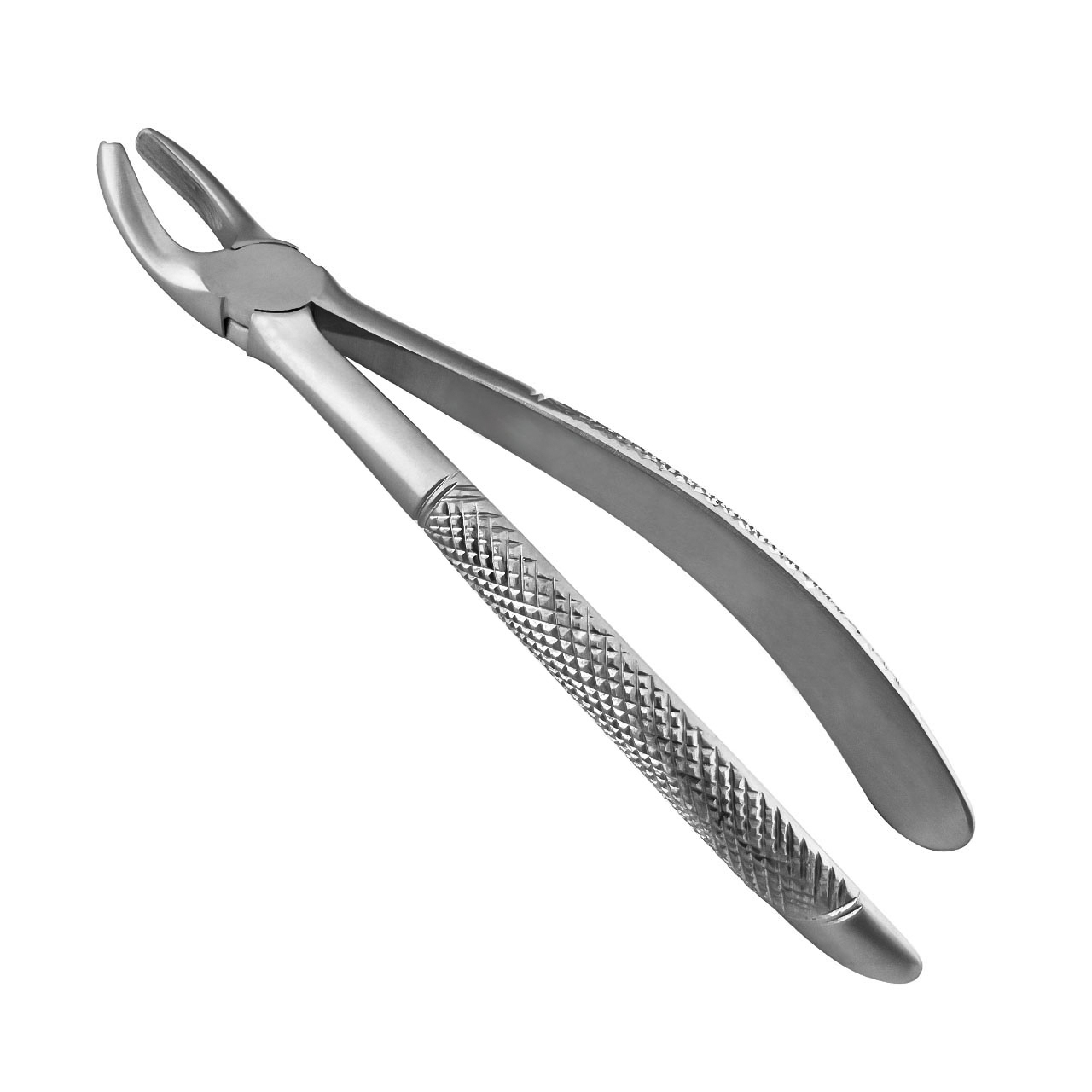 a pair of dental pliers with a diamond patterned handle