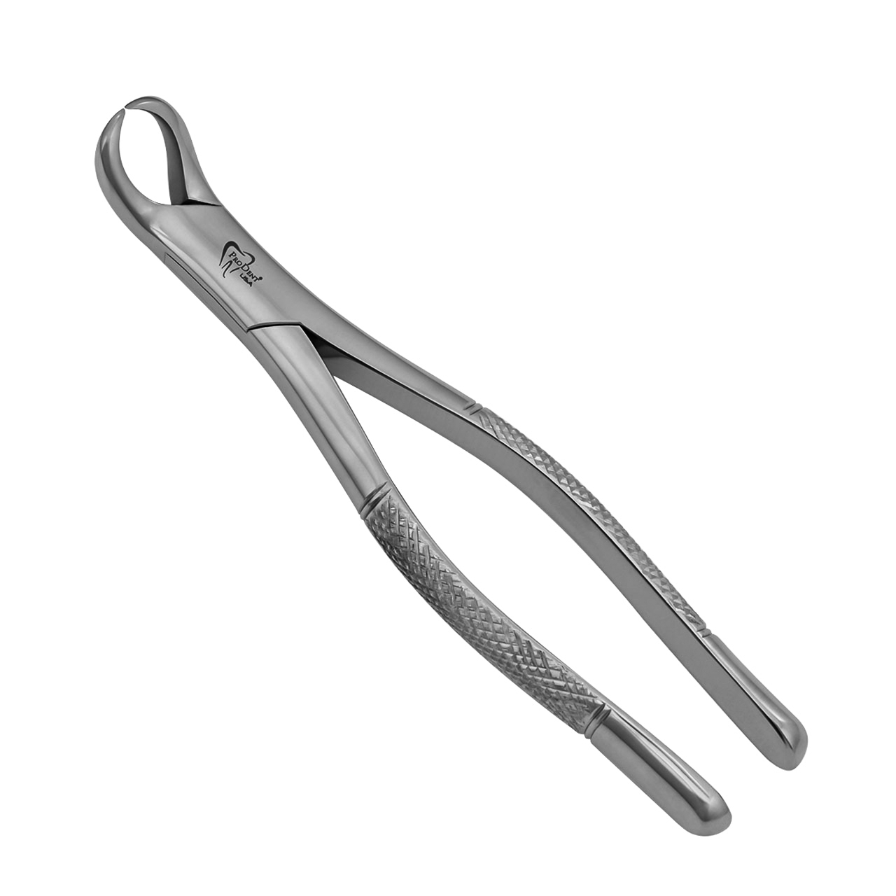 a pair of lower molar extraction forceps with the ProDent logo on the handle