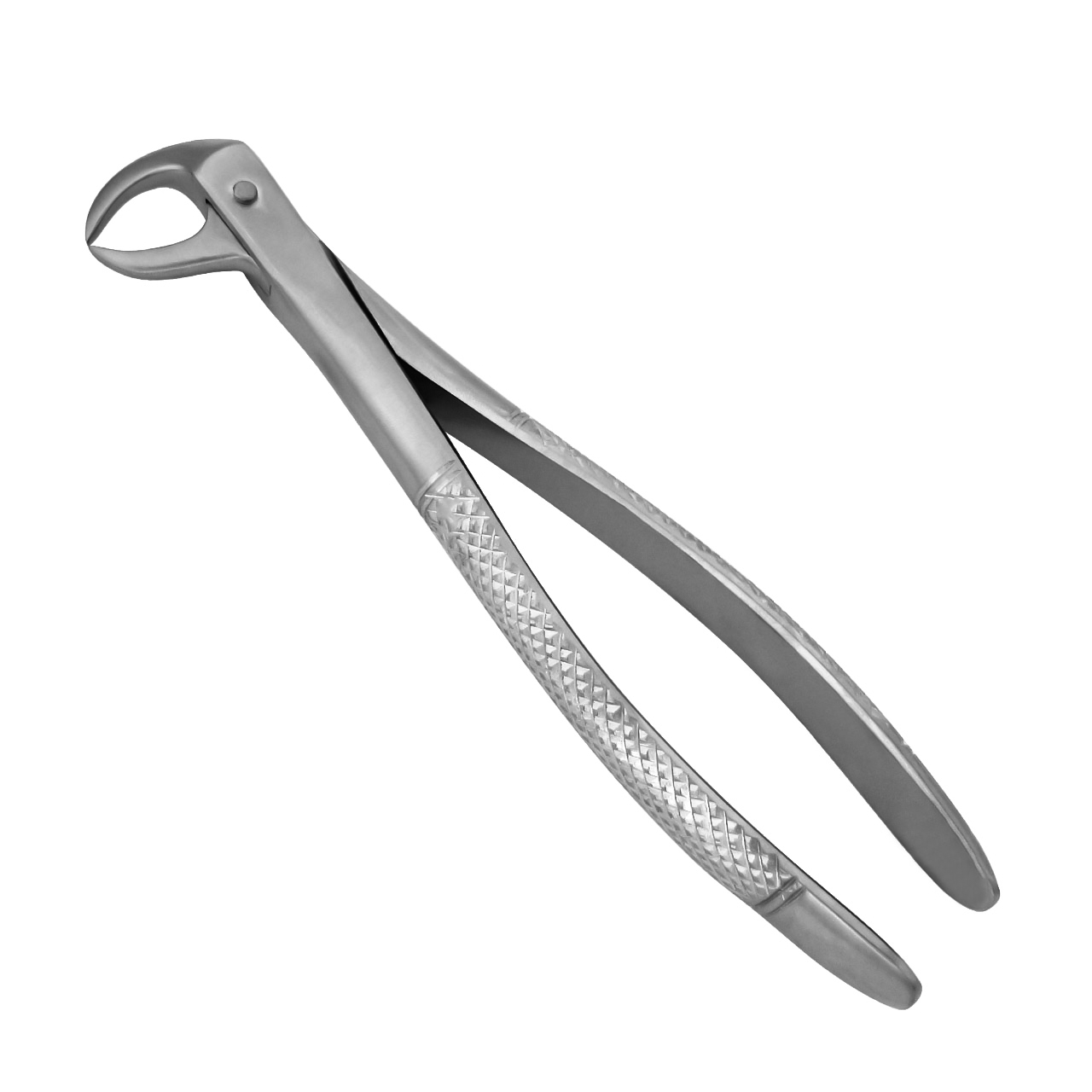 Close-up image of extraction forceps for lower molars