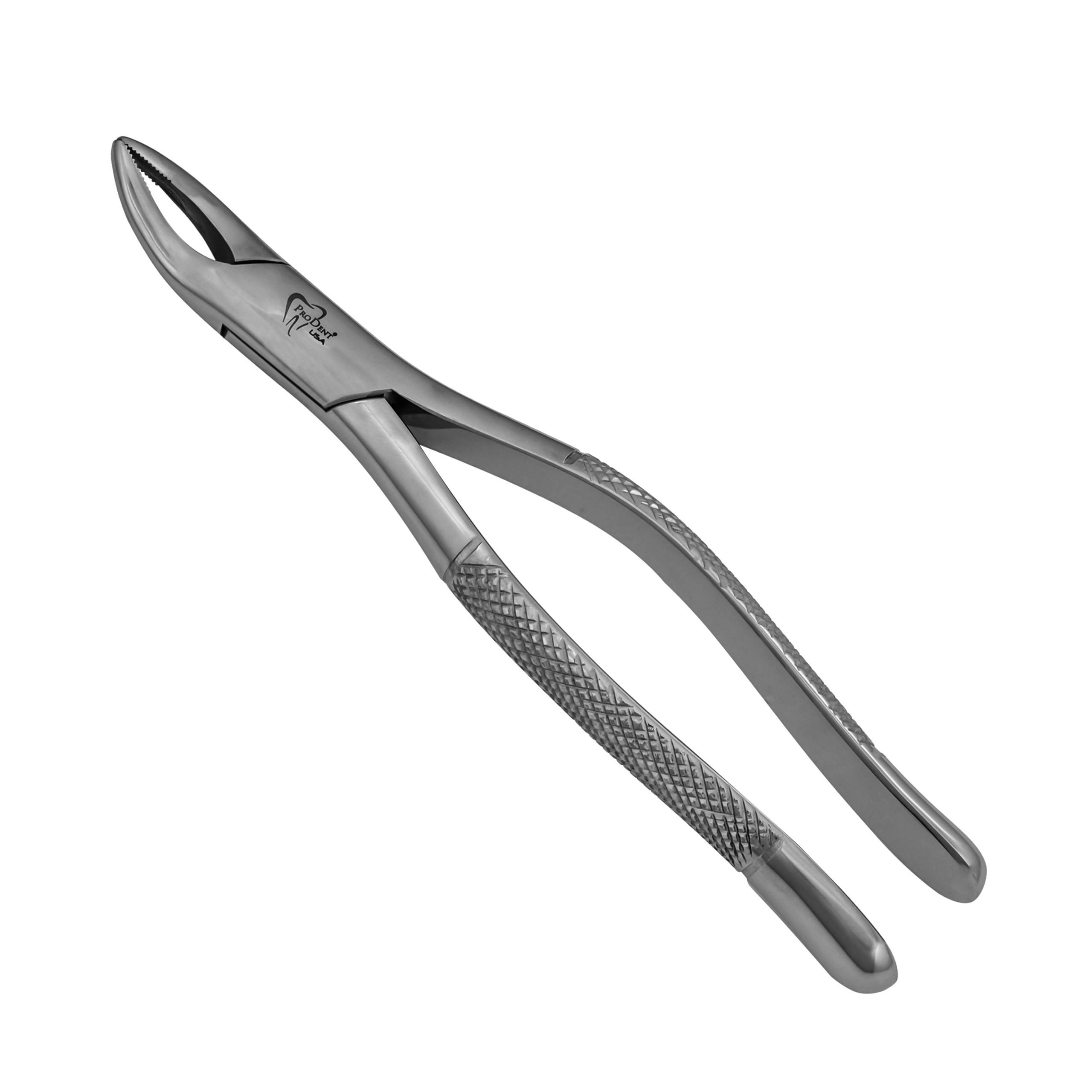 a pair of thin dental pliers on white background