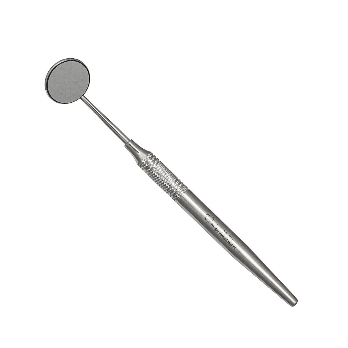 a ProDent USA dental mirror with a long handle on a white background .