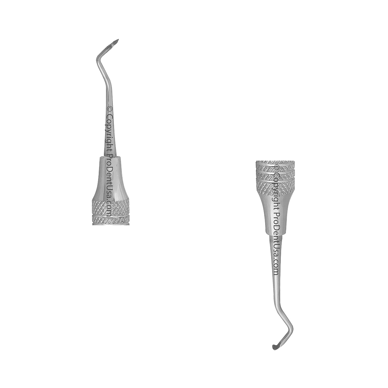 a pair of dental instruments on a white background