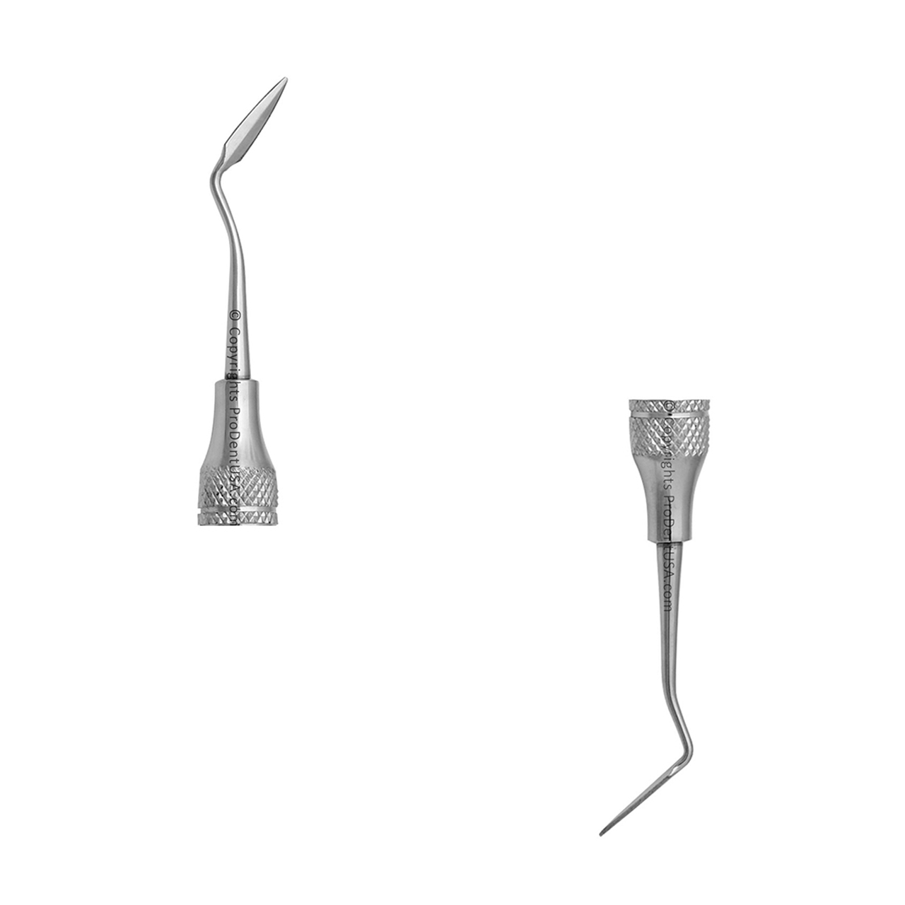 a close up of a pair of steel dental tips