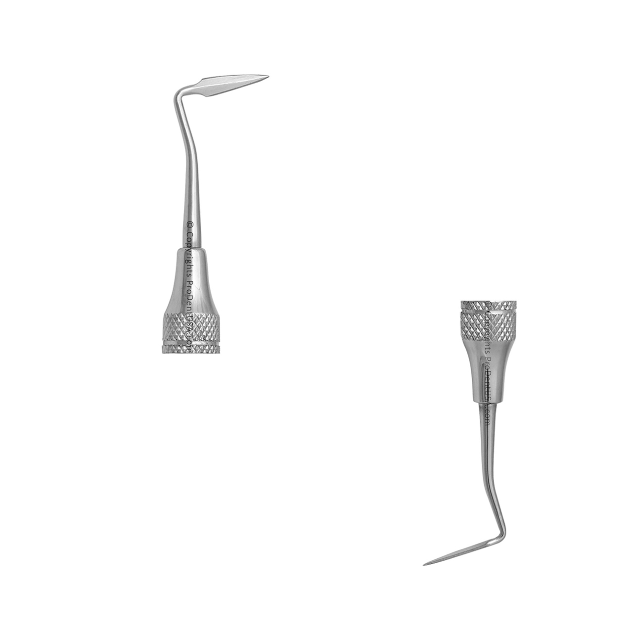 a pair of dental instruments on a white background