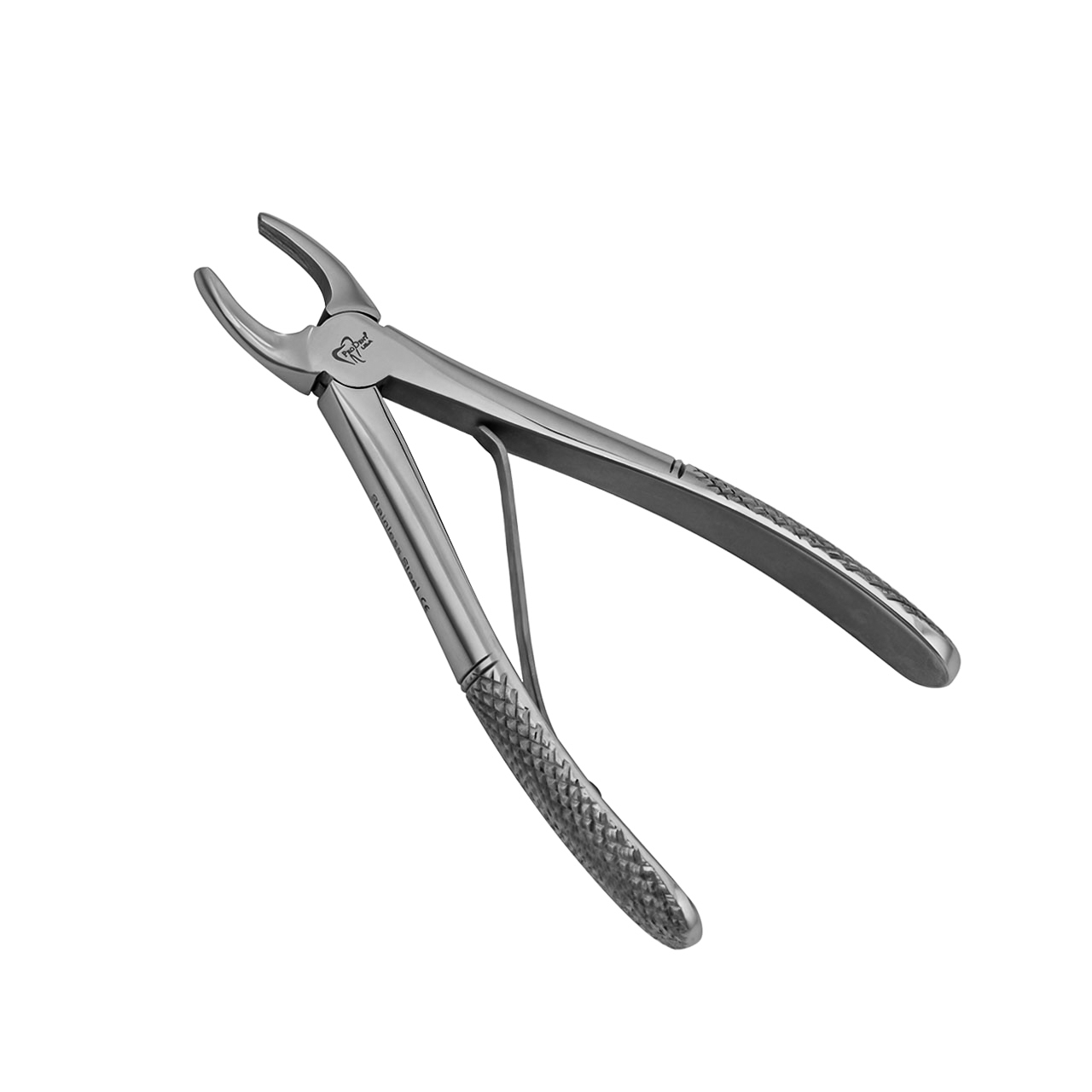 Close-up image of Pediatric Extraction Forceps, featuring a curved design with precise tips.