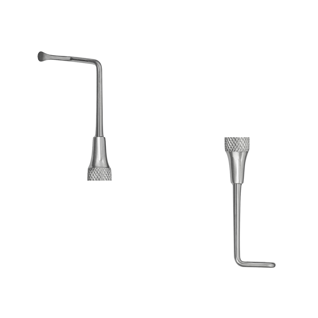 a pair of dental instruments on a white background