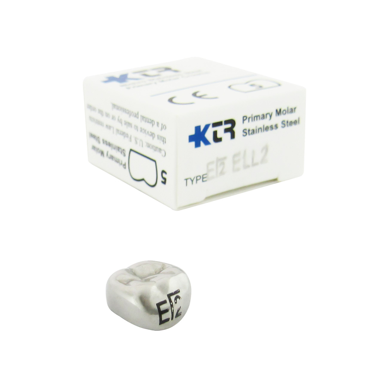 a box of primary molar stainless steel crowns