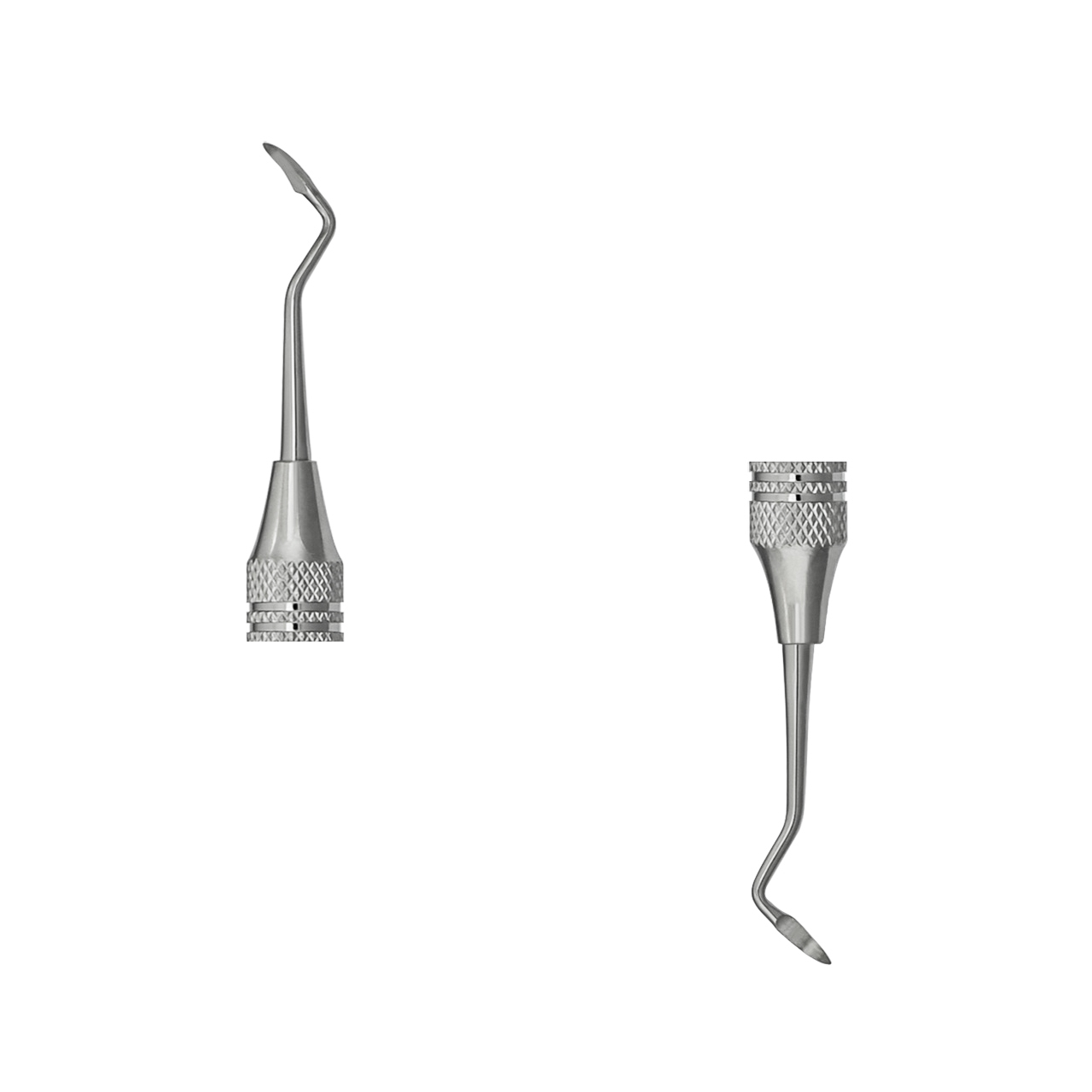 a pair of dental instruments on a white background