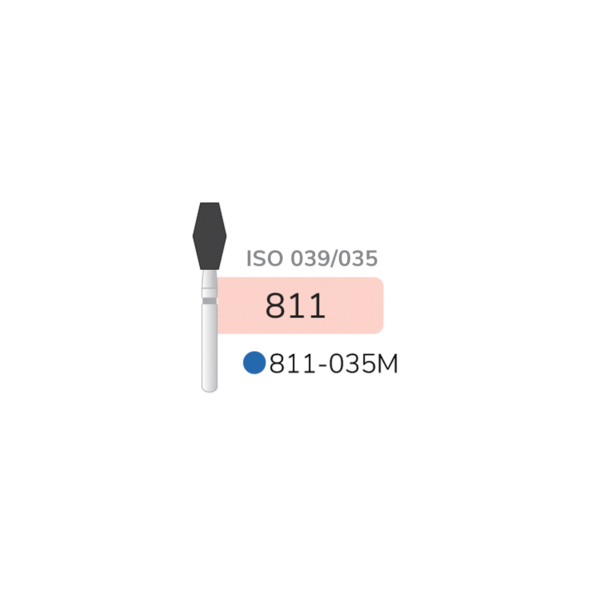 barrell-811-3.5mm-head-length-diamond-bur-medium-grit-K2-dental